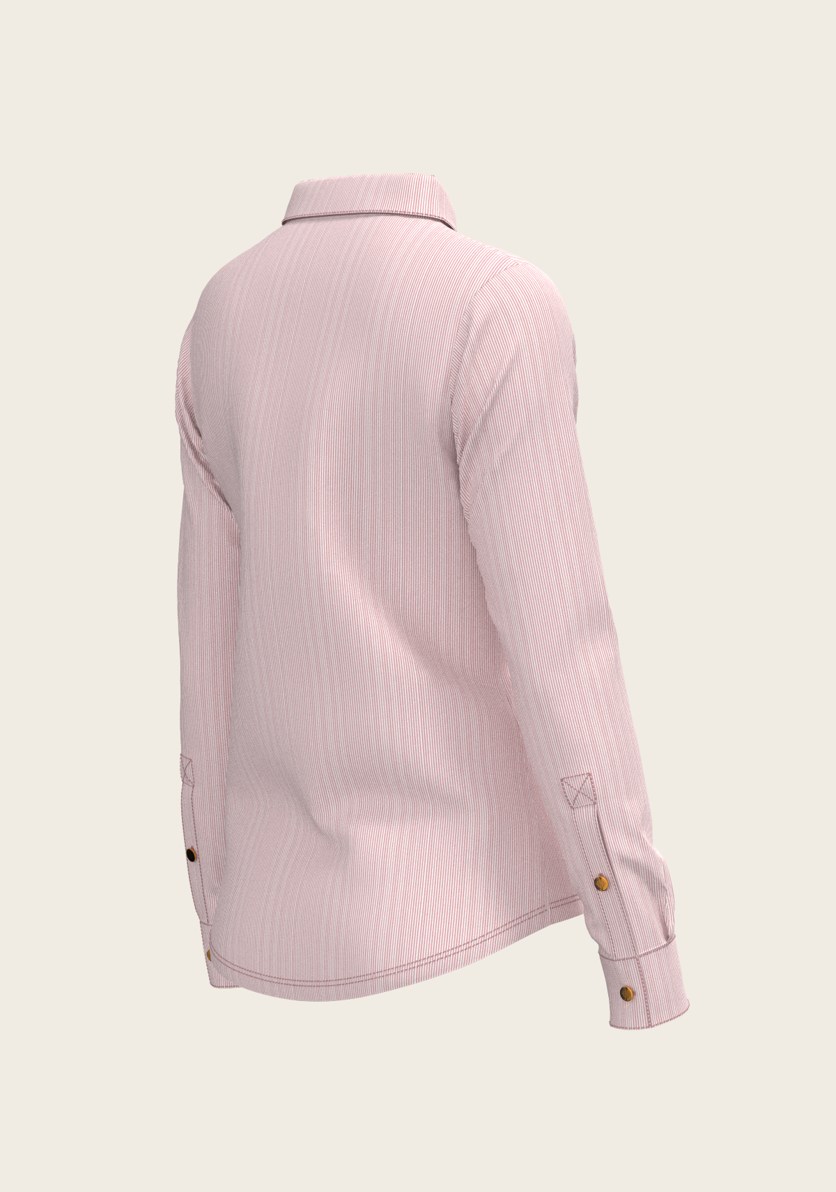 Espoir - Stripes on Rose Ladies Button Shirt