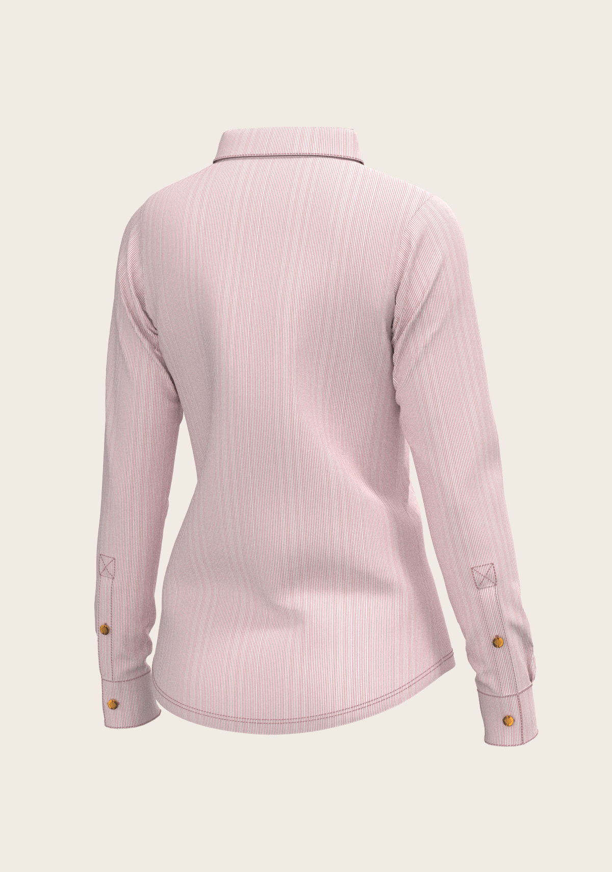 Espoir - Stripes on Rose Ladies Button Shirt