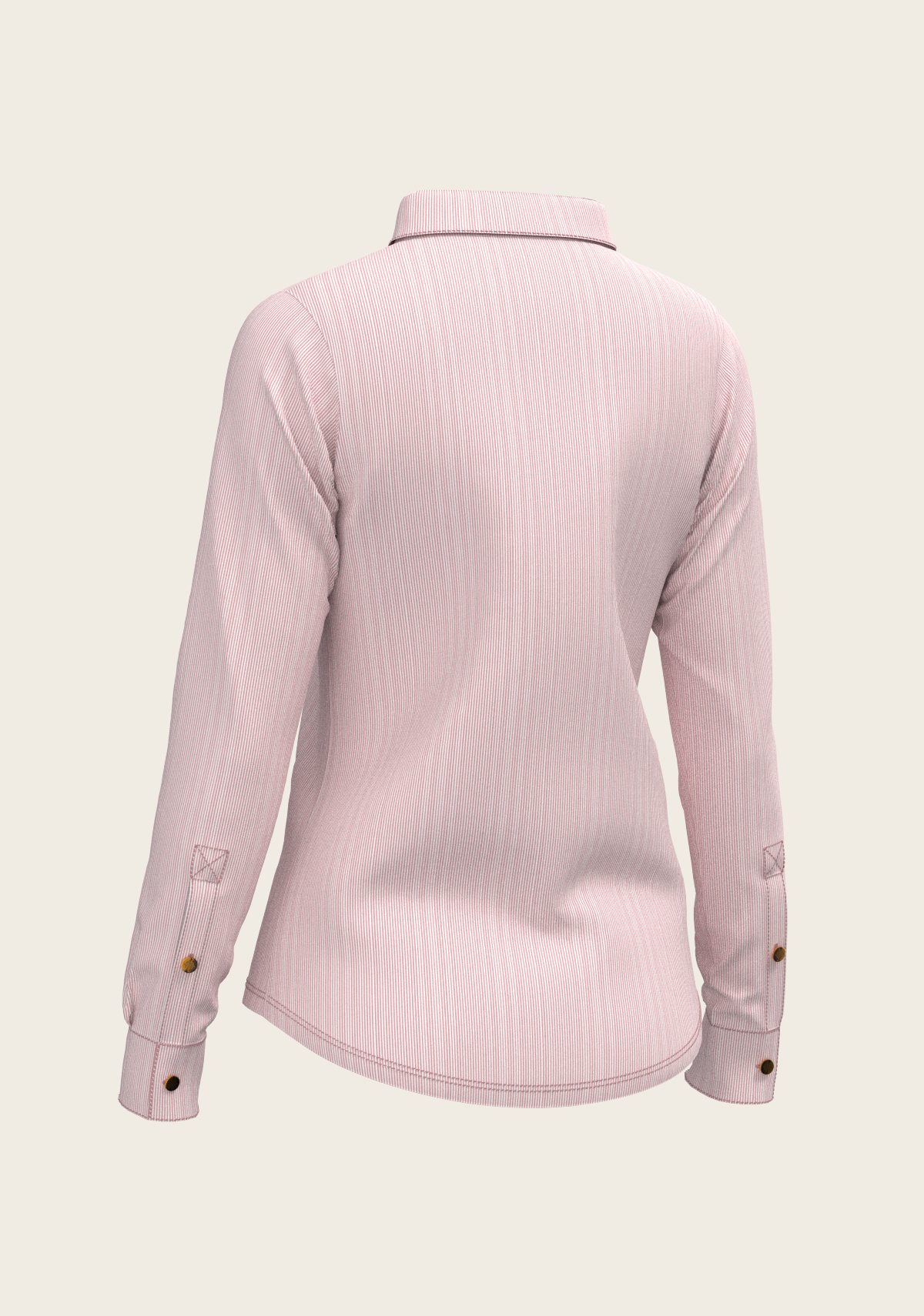 Espoir - Stripes on Rose Ladies Button Shirt