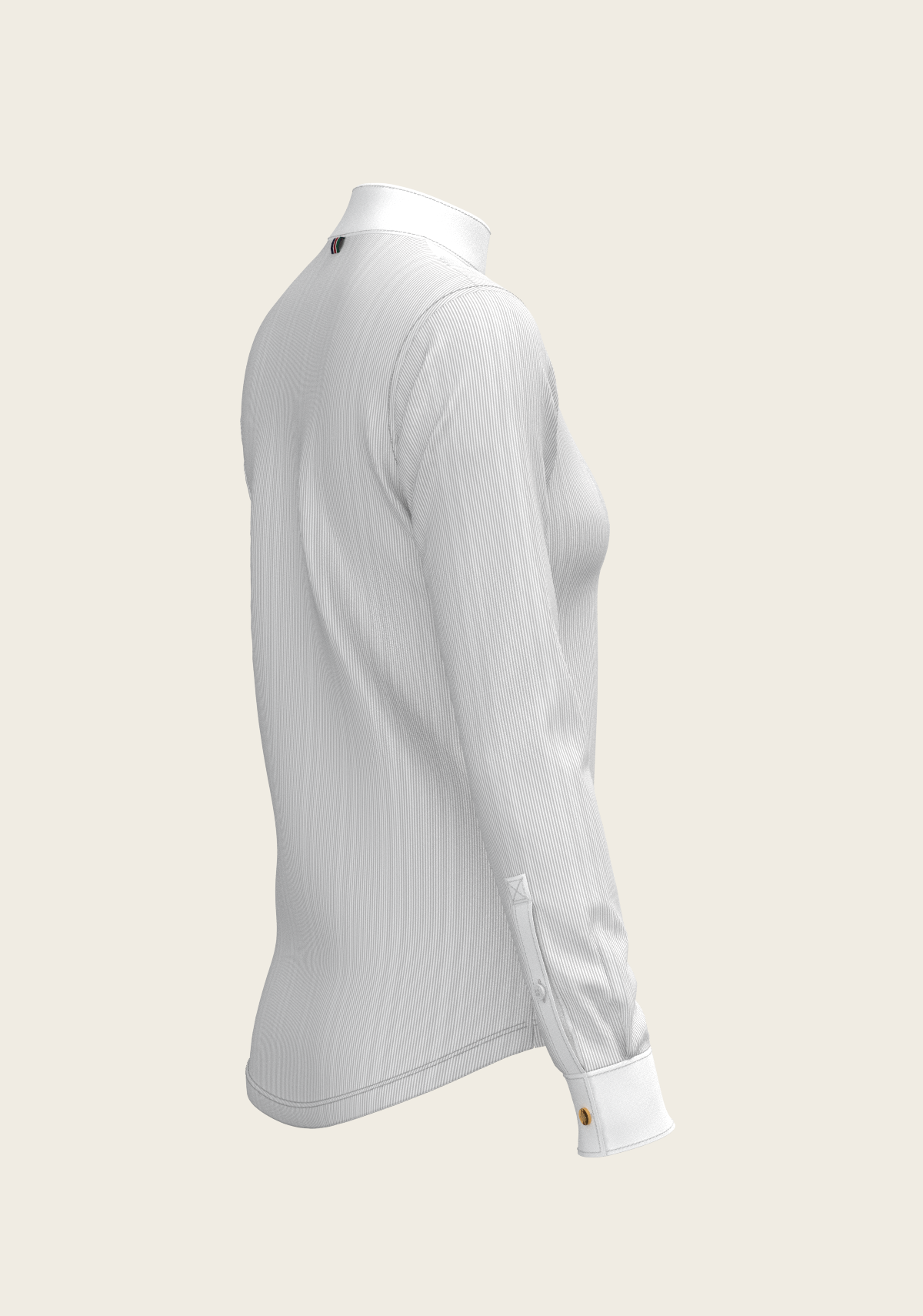 Espoir - Stripes in Grey Short Pleated Long Sleeve Show Shirt
