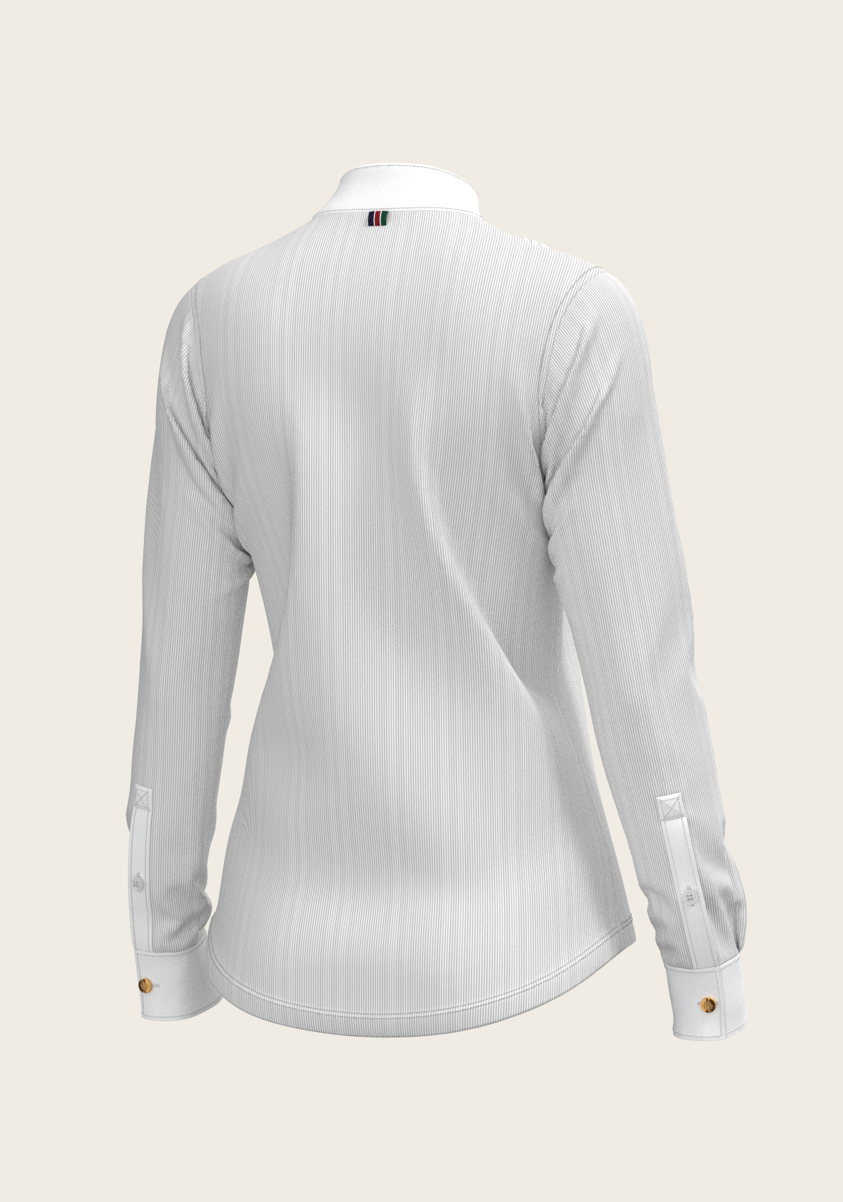 Espoir - Stripes in Grey Short Pleated Long Sleeve Show Shirt