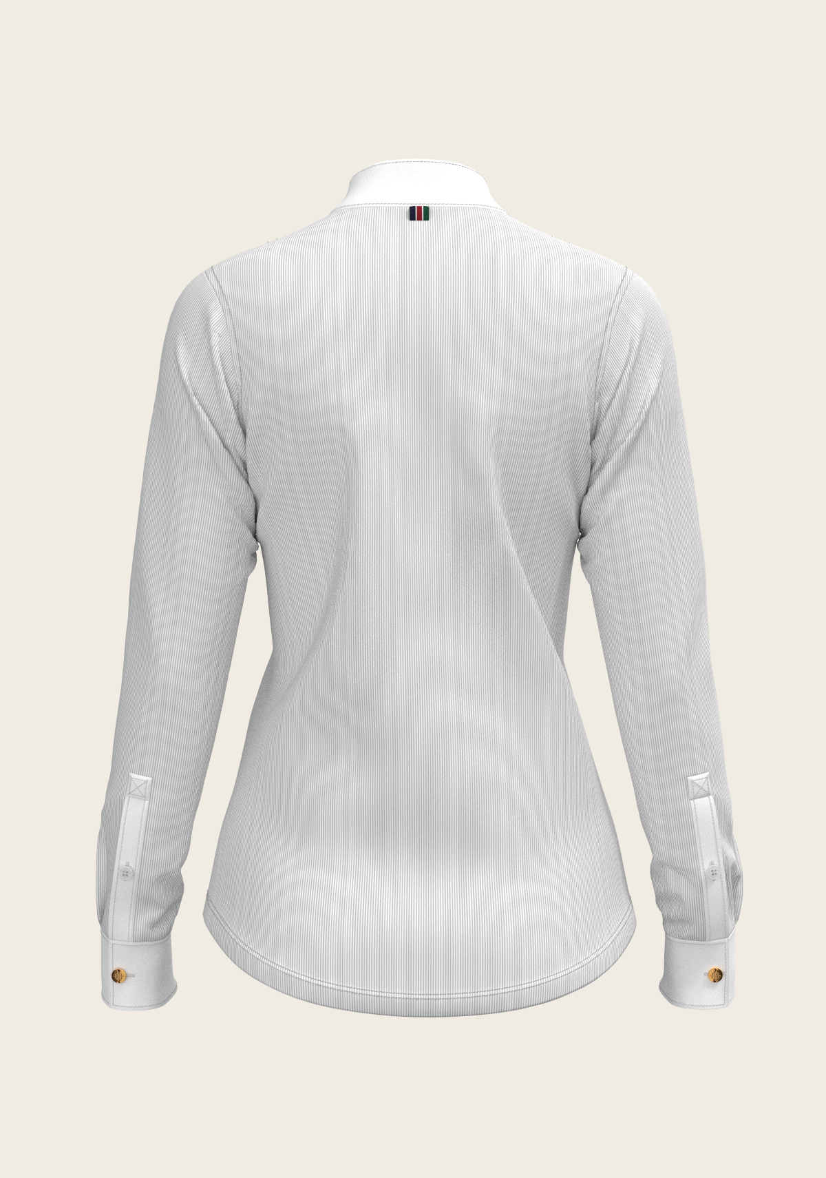 Espoir - Stripes in Grey Short Pleated Long Sleeve Show Shirt
