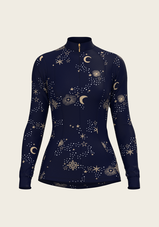  Espoir - Stars on Navy Quarter Zip Sun Shirt