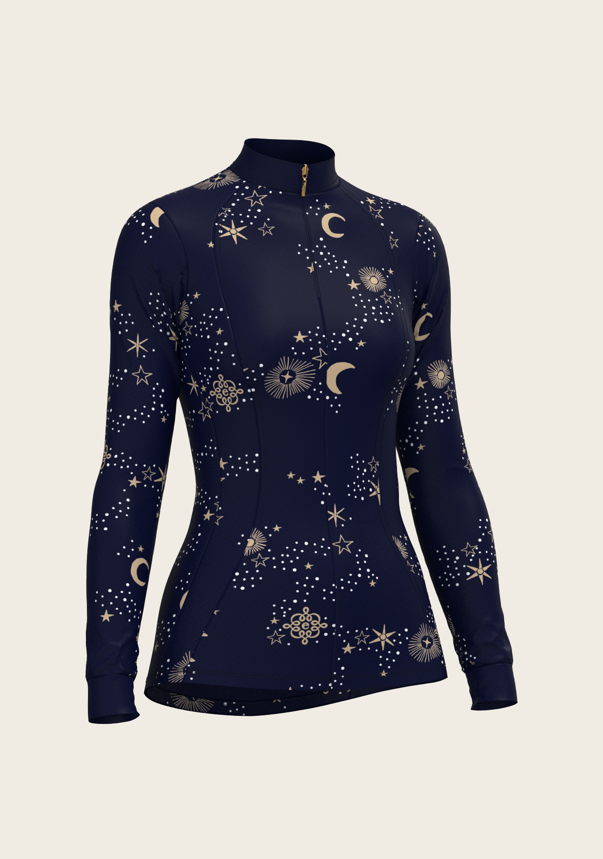  Espoir - Stars on Navy Quarter Zip Sun Shirt