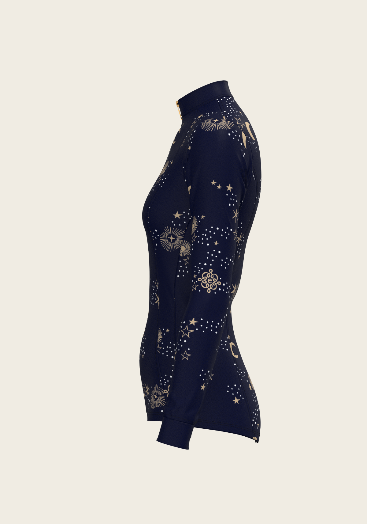  Espoir - Stars on Navy Quarter Zip Sun Shirt
