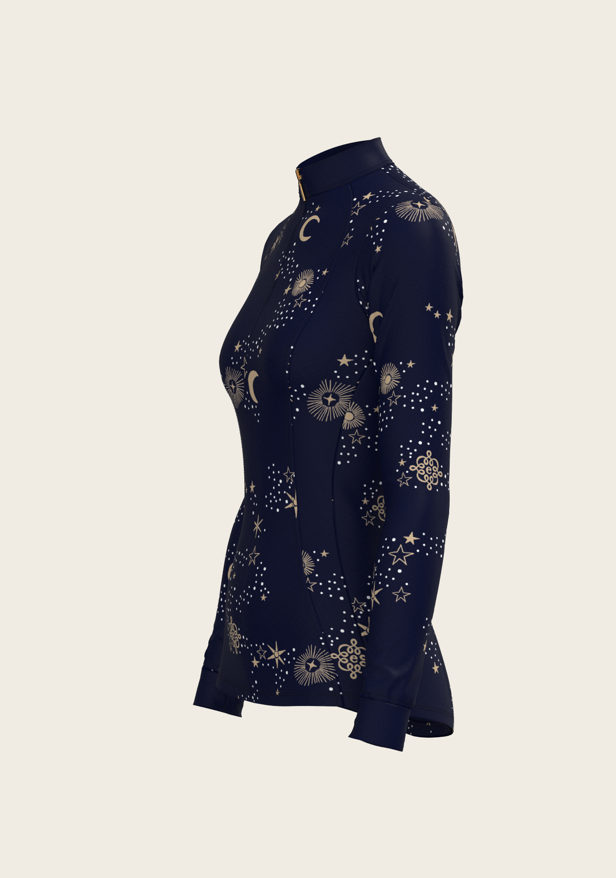  Espoir - Stars on Navy Quarter Zip Sun Shirt