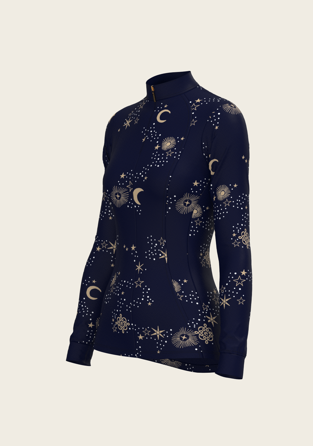  Espoir - Stars on Navy Quarter Zip Sun Shirt