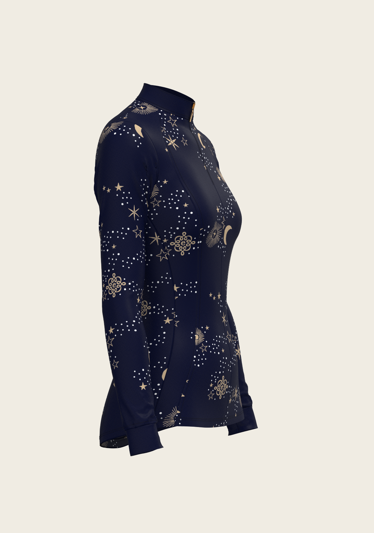  Espoir - Stars on Navy Quarter Zip Sun Shirt