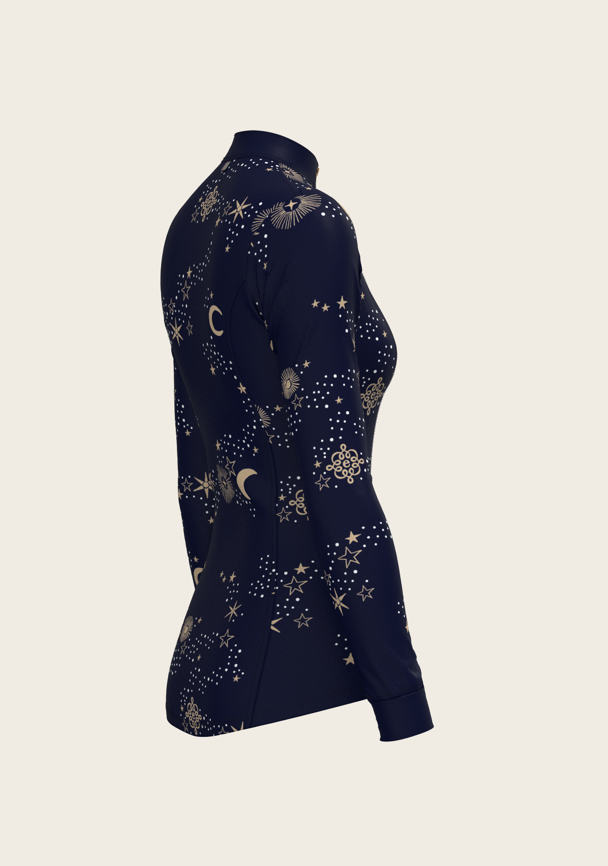  Espoir - Stars on Navy Quarter Zip Sun Shirt