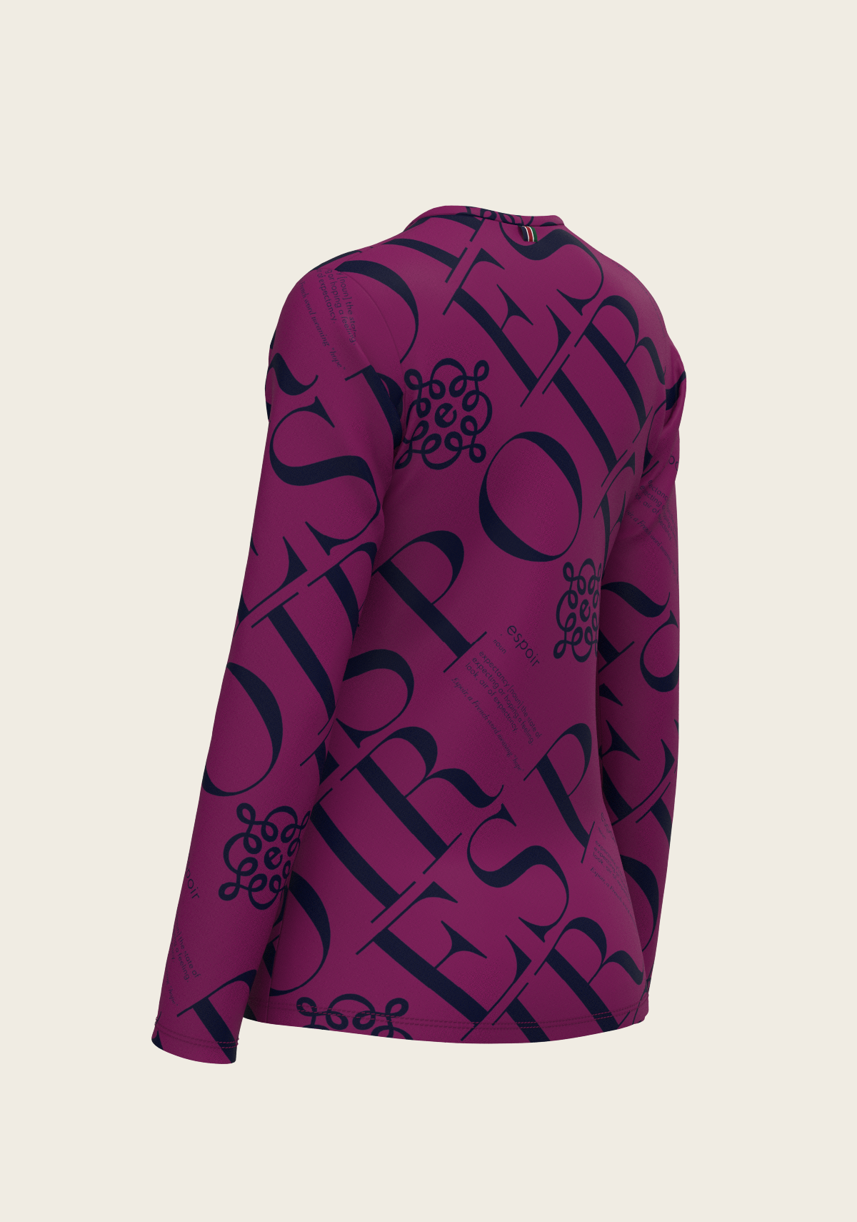 ESPOIR-  Berry Long Sleeve Sport T-Shirt