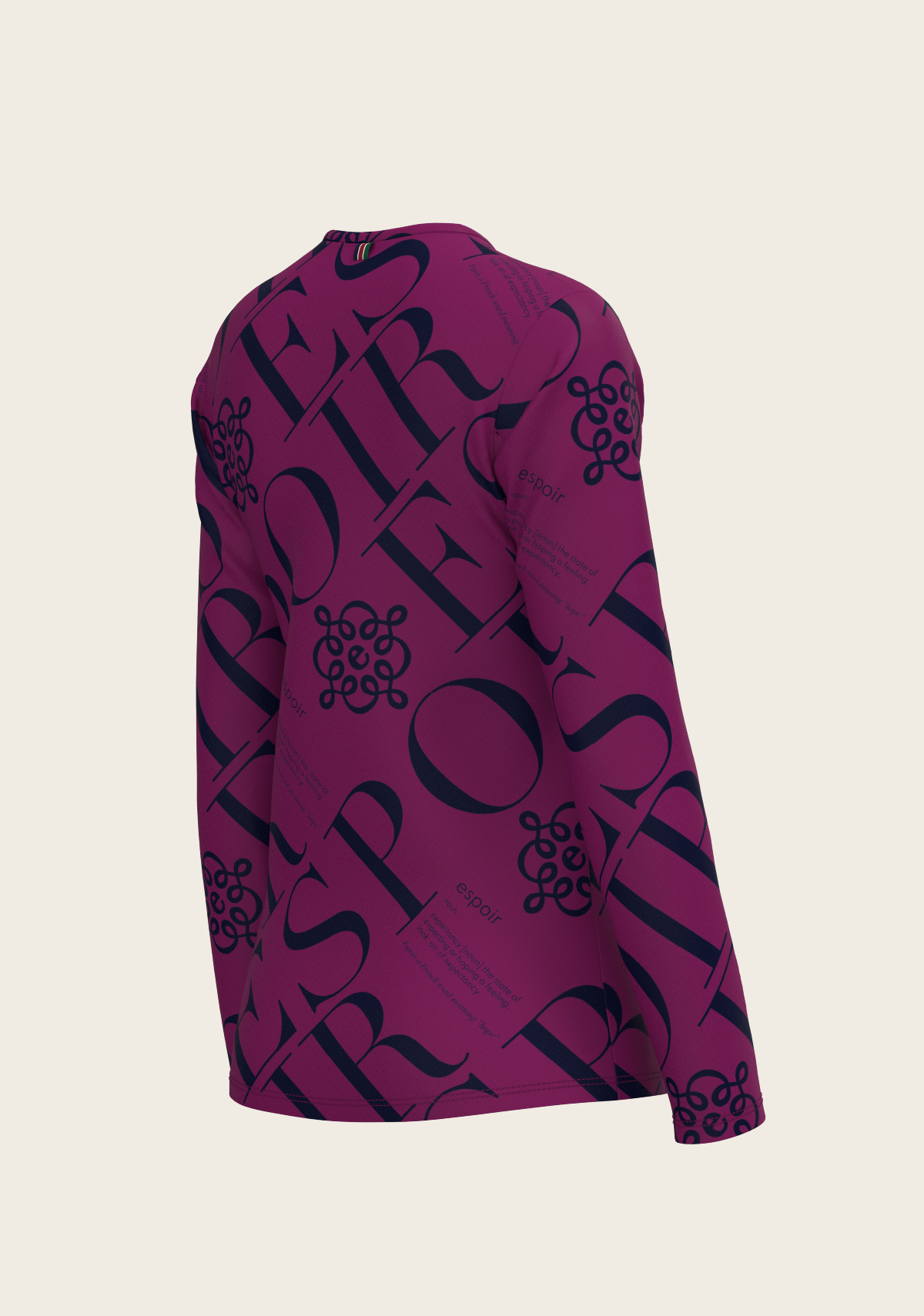 ESPOIR-  Berry Long Sleeve Sport T-Shirt