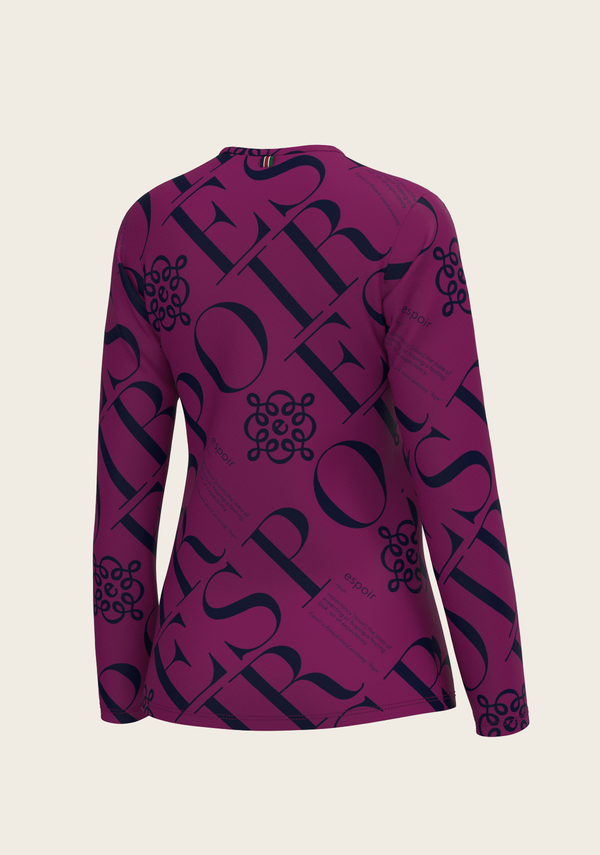 ESPOIR-  Berry Long Sleeve Sport T-Shirt