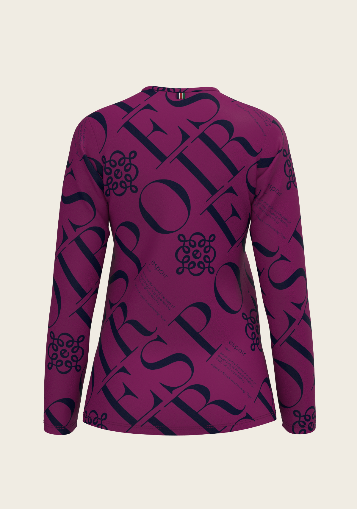 ESPOIR-  Berry Long Sleeve Sport T-Shirt
