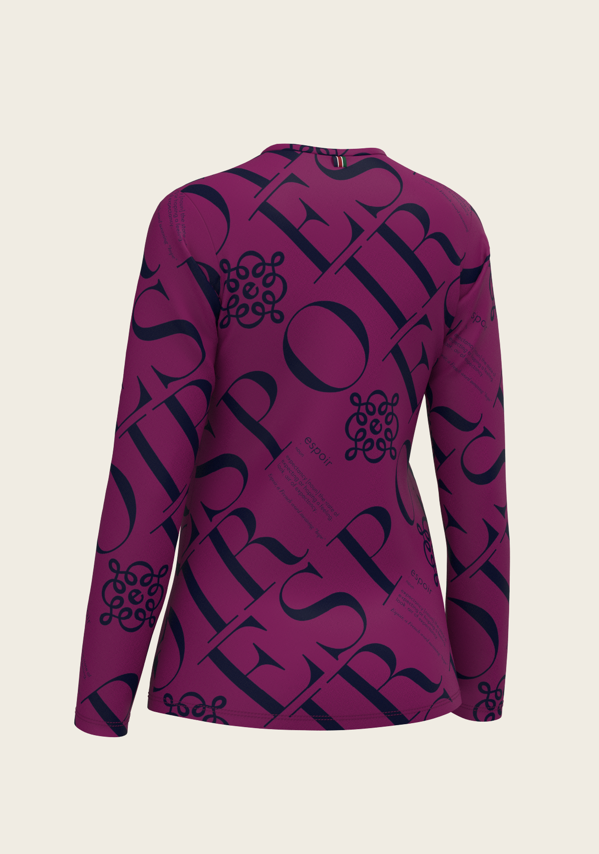 ESPOIR-  Berry Long Sleeve Sport T-Shirt