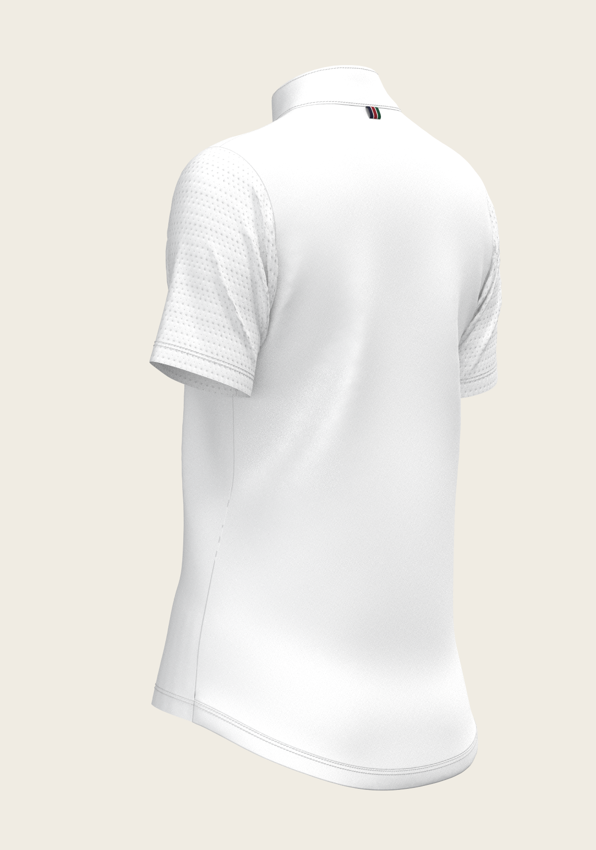  Espoir - White with Forest on Navy Inner Details Short Sleeve Show Shirt