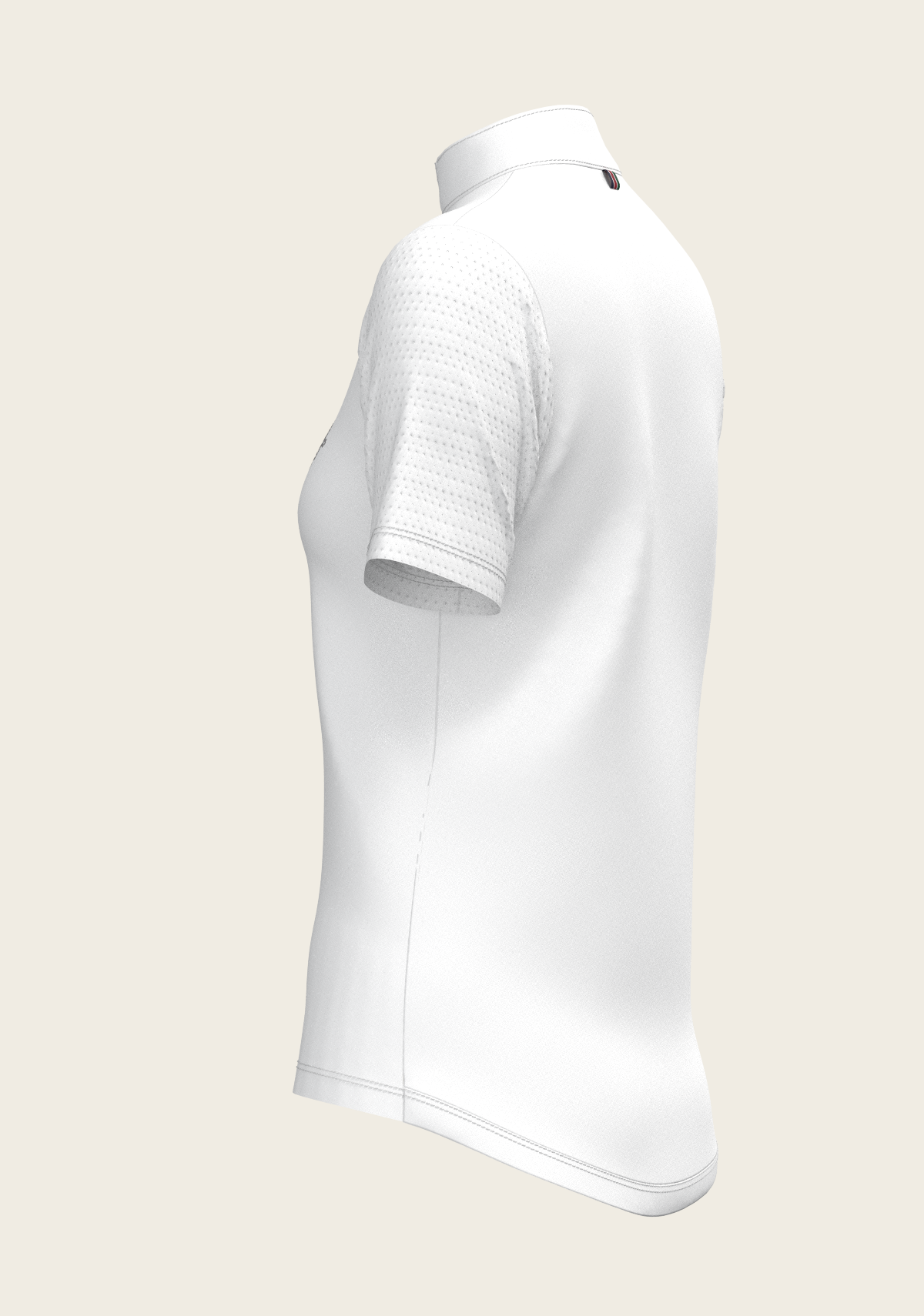  Espoir - White with Forest on Navy Inner Details Short Sleeve Show Shirt