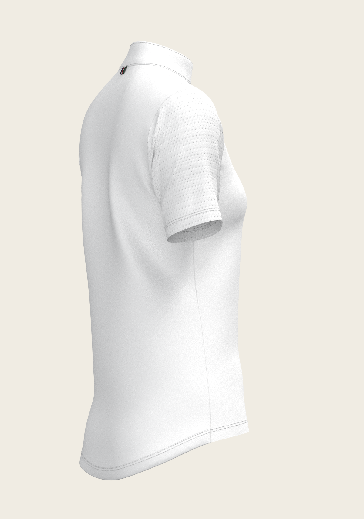  Espoir - White with Forest on Navy Inner Details Short Sleeve Show Shirt