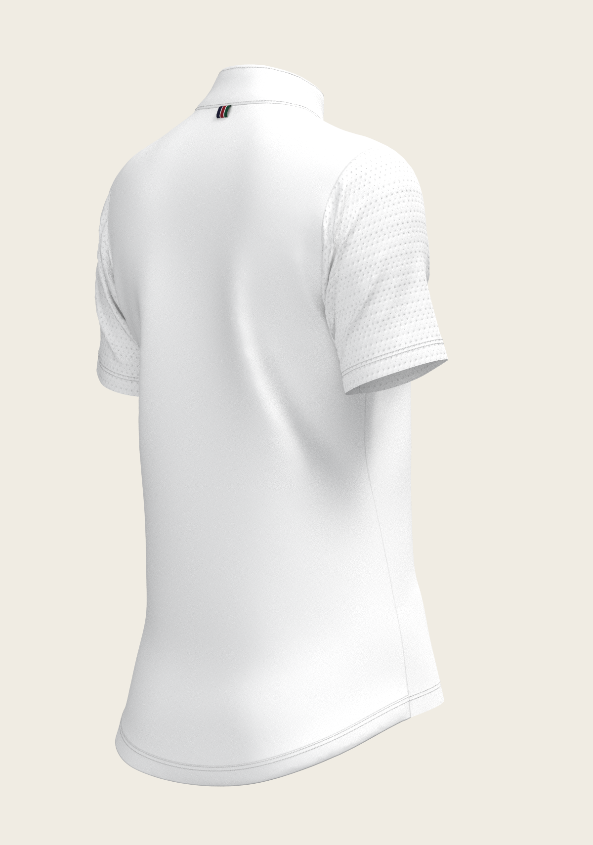  Espoir - White with Forest on Navy Inner Details Short Sleeve Show Shirt