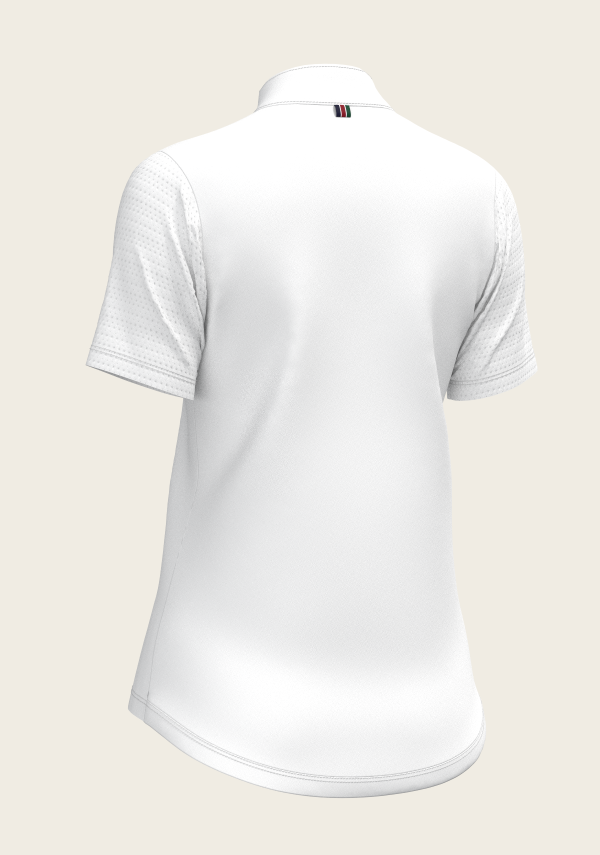  Espoir - White with Forest on Navy Inner Details Short Sleeve Show Shirt