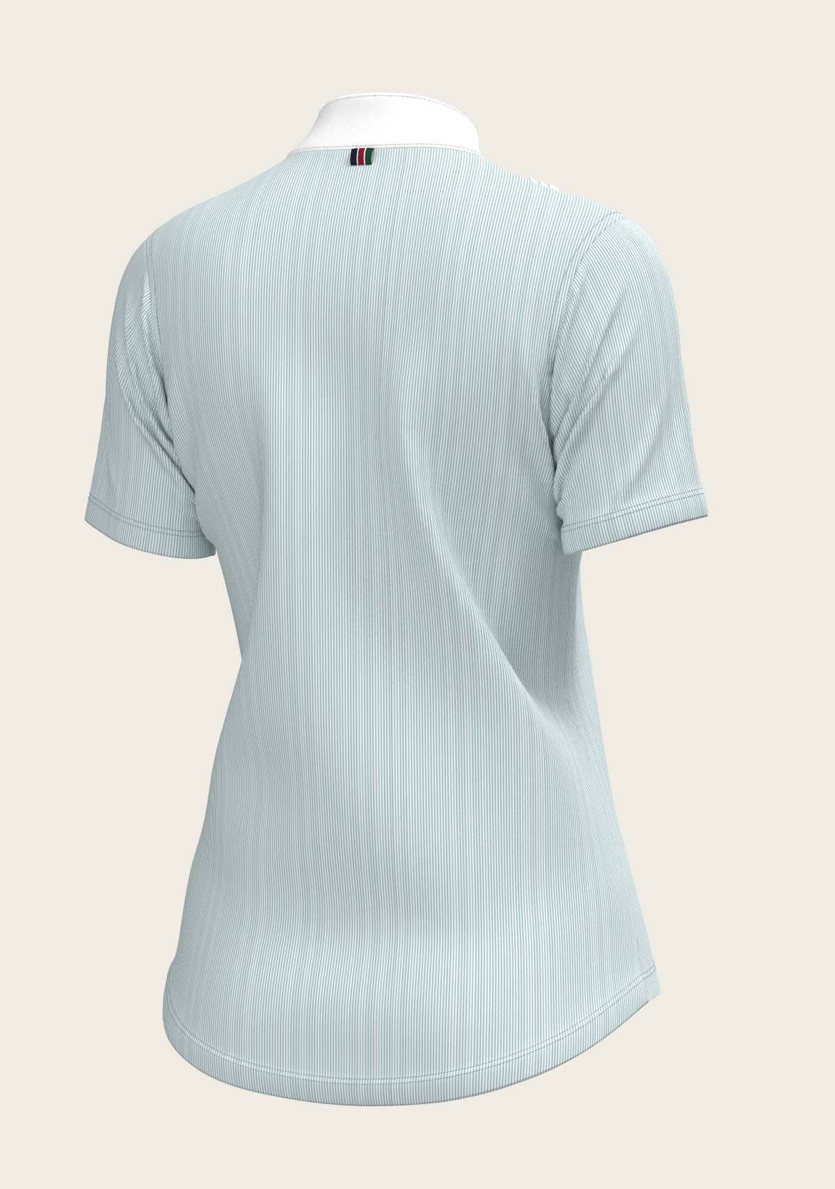 Espoir - Stripes in Sky Blue Short Pleated Short Sleeve Show Shirt