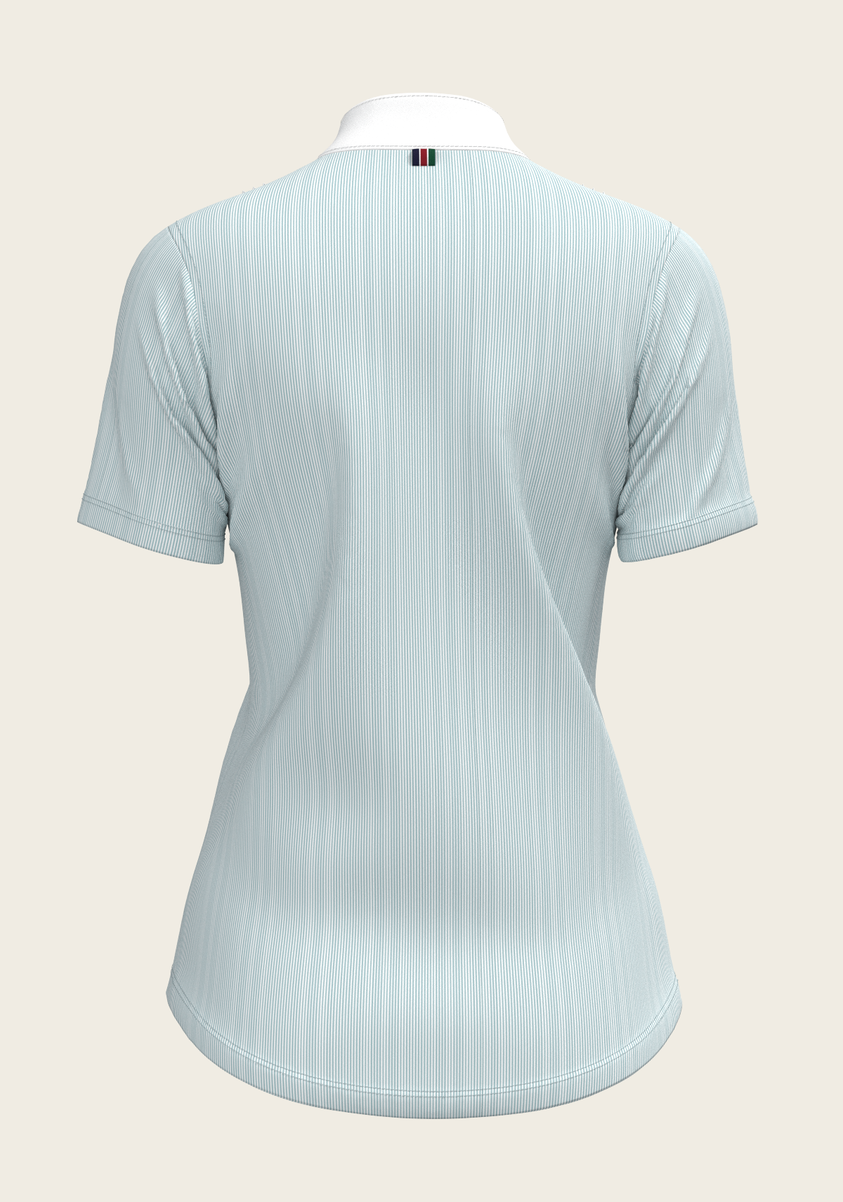 Espoir - Stripes in Sky Blue Short Pleated Short Sleeve Show Shirt