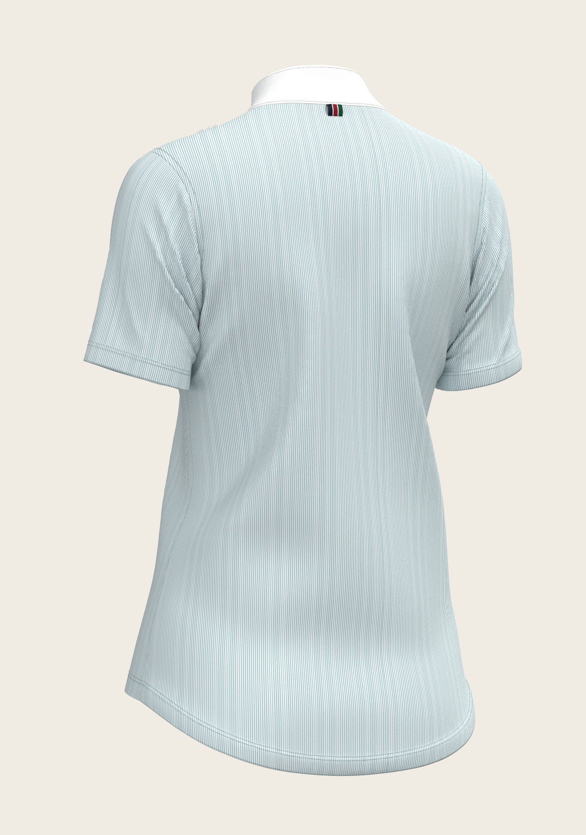 Espoir - Stripes in Sky Blue Short Pleated Short Sleeve Show Shirt
