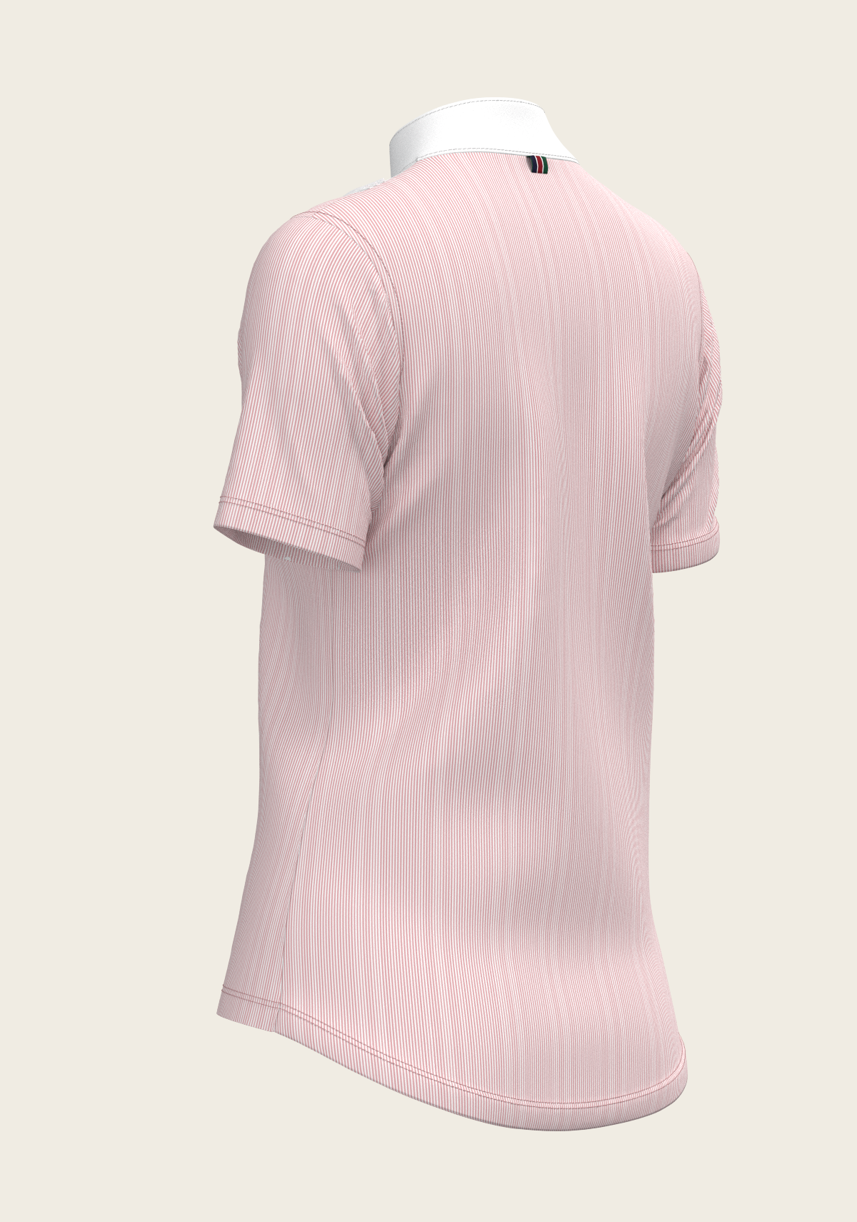 Espoir - Stripes in Rose Short Pleated Short Sleeve Show Shirt
