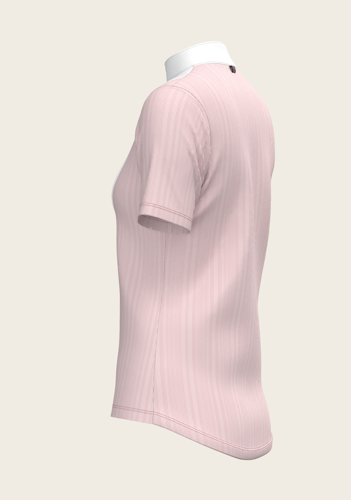 Espoir - Stripes in Rose Short Pleated Short Sleeve Show Shirt