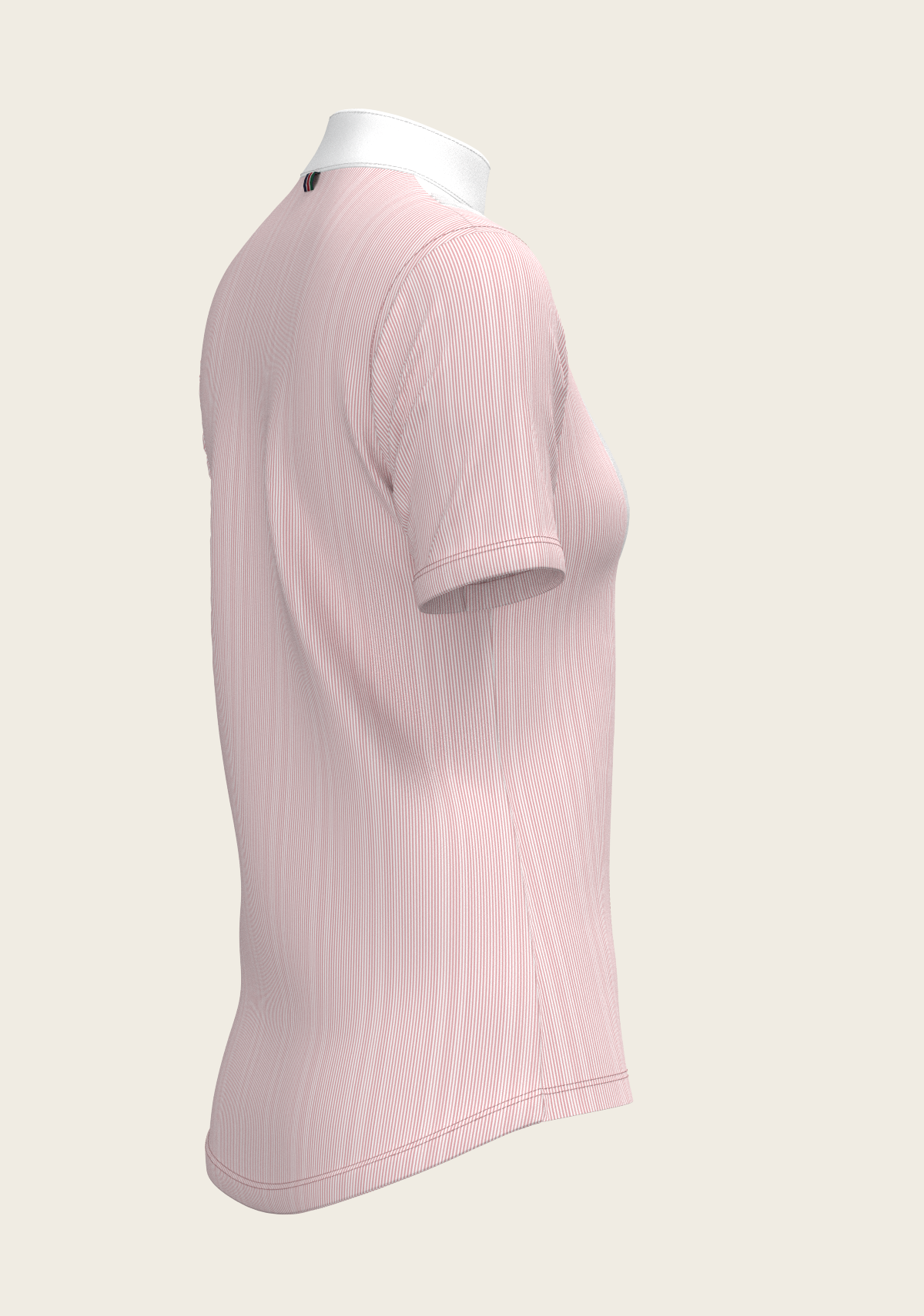 Espoir - Stripes in Rose Short Pleated Short Sleeve Show Shirt