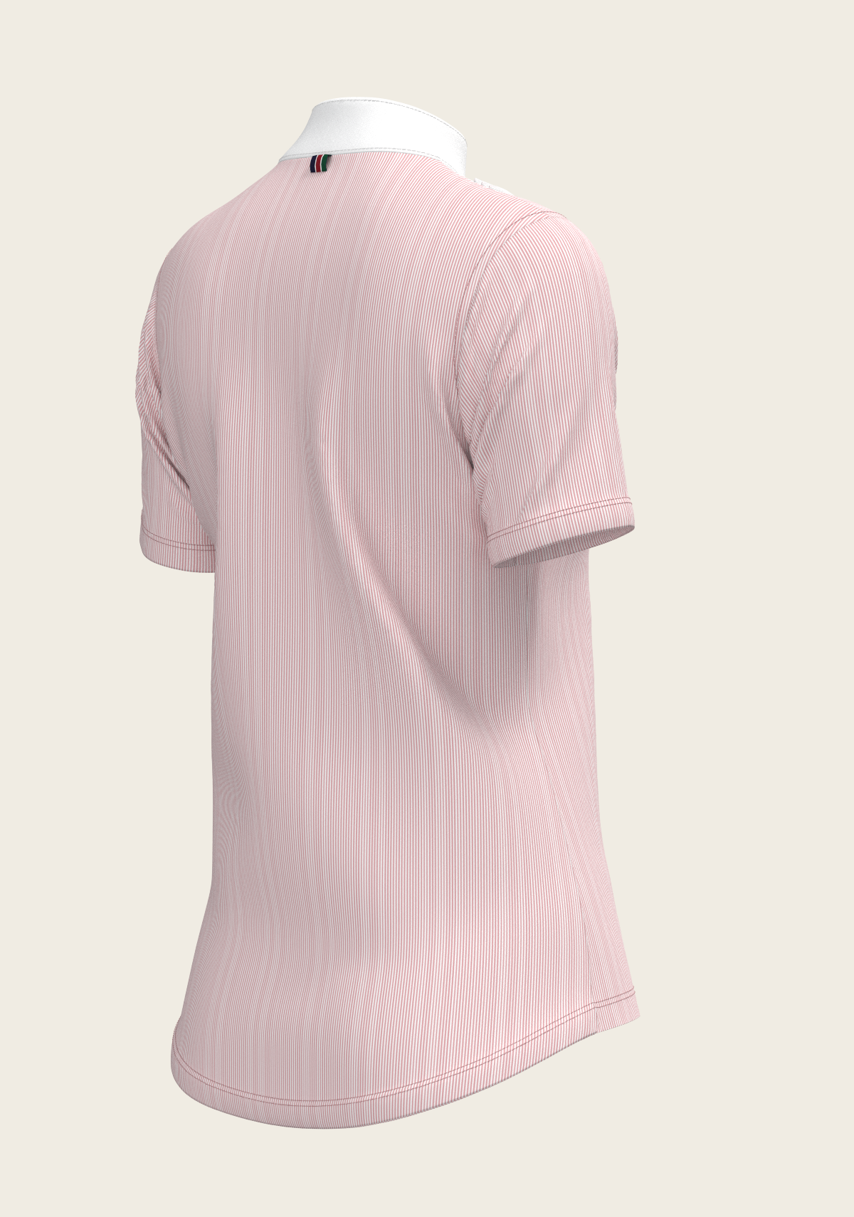 Espoir - Stripes in Rose Short Pleated Short Sleeve Show Shirt