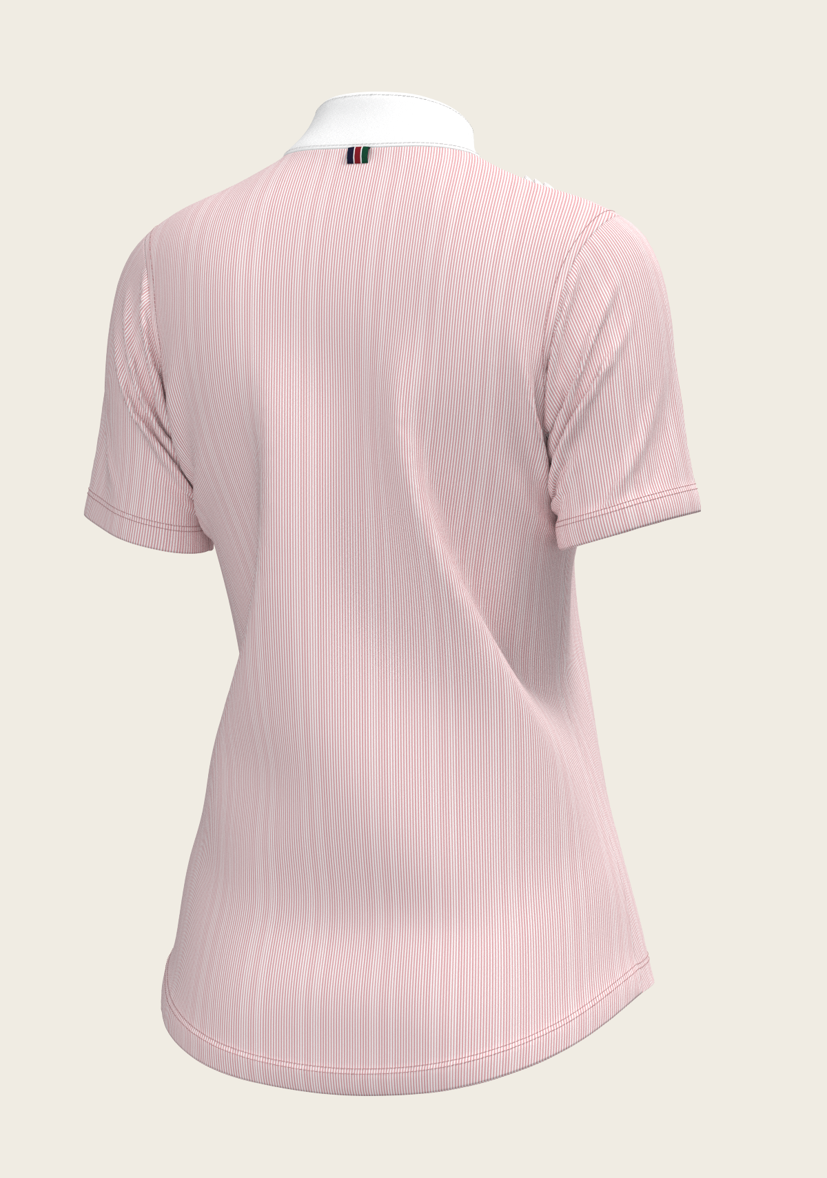 Espoir - Stripes in Rose Short Pleated Short Sleeve Show Shirt