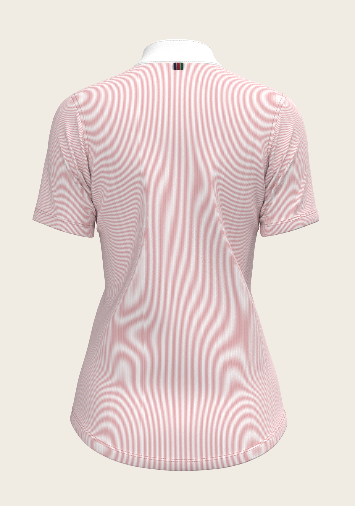 Espoir - Stripes in Rose Short Pleated Short Sleeve Show Shirt