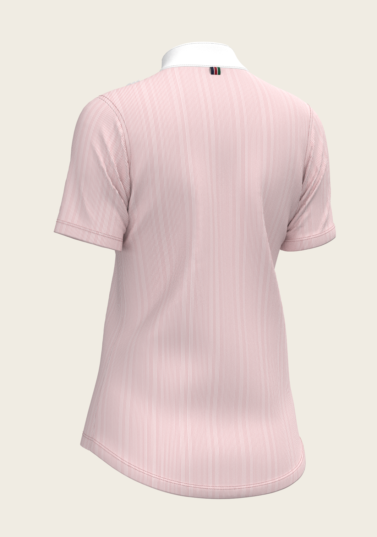 Espoir - Stripes in Rose Short Pleated Short Sleeve Show Shirt
