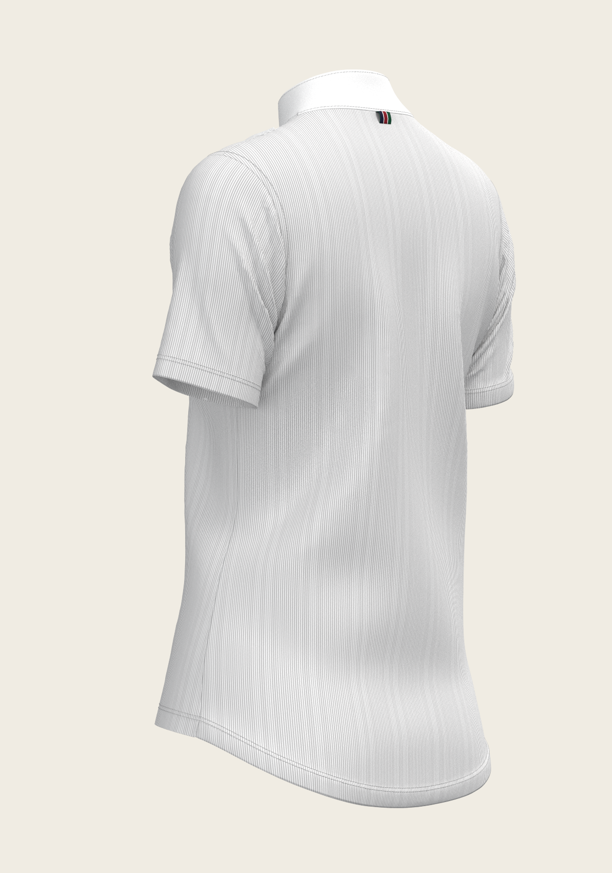  Espoir - Stripes in Grey Short Pleated Short Sleeve Show Shirt