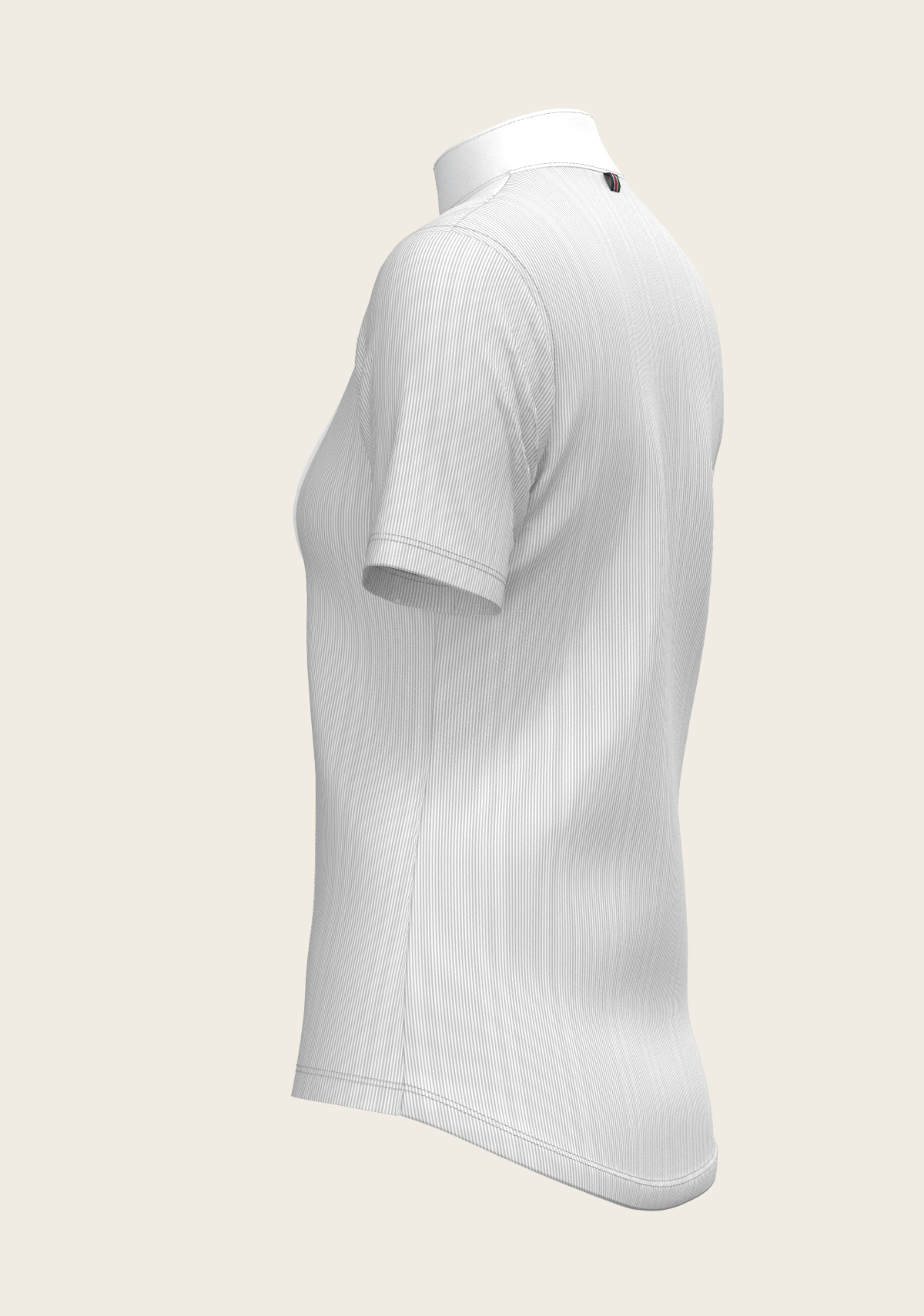  Espoir - Stripes in Grey Short Pleated Short Sleeve Show Shirt