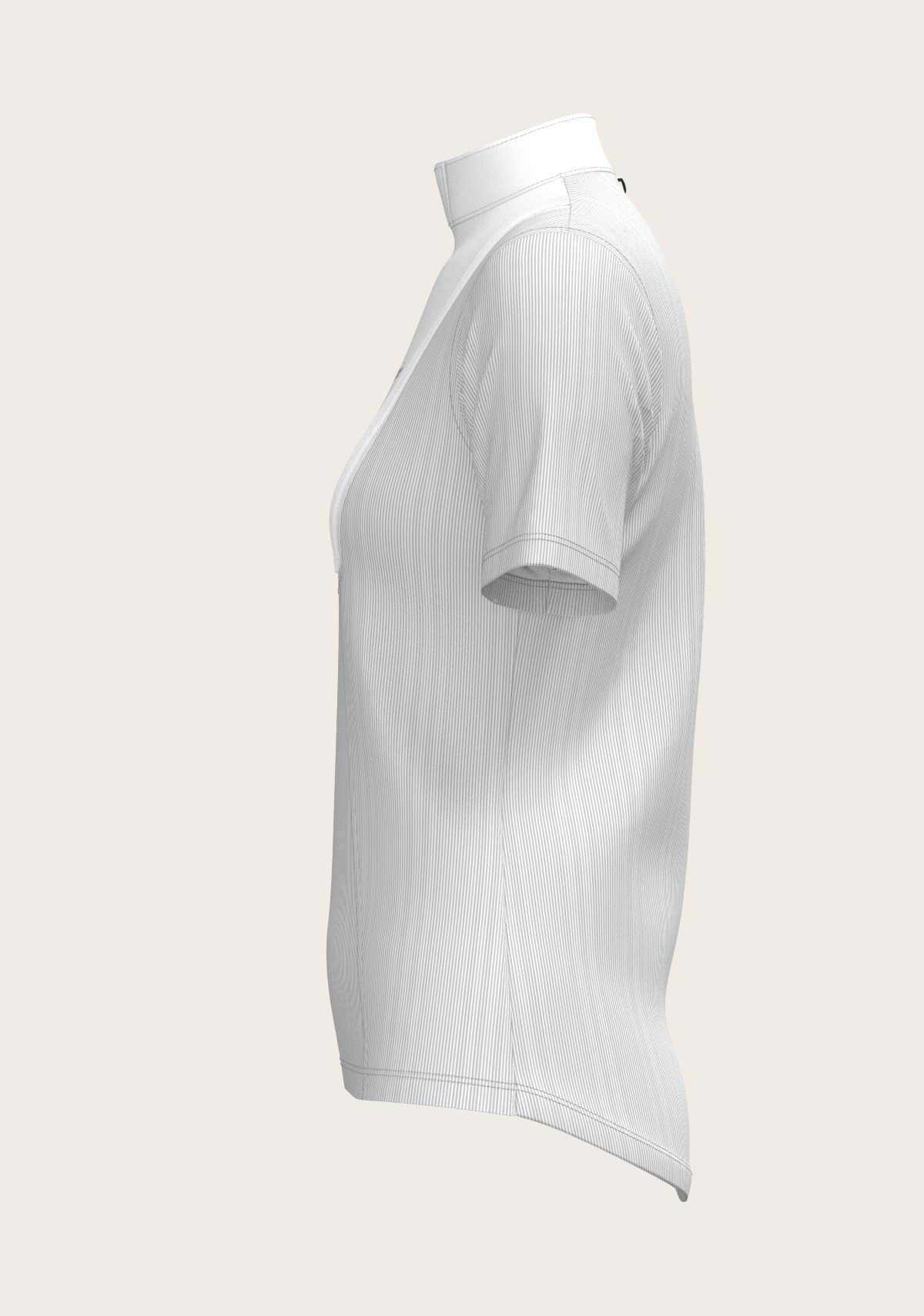  Espoir - Stripes in Grey Short Pleated Short Sleeve Show Shirt
