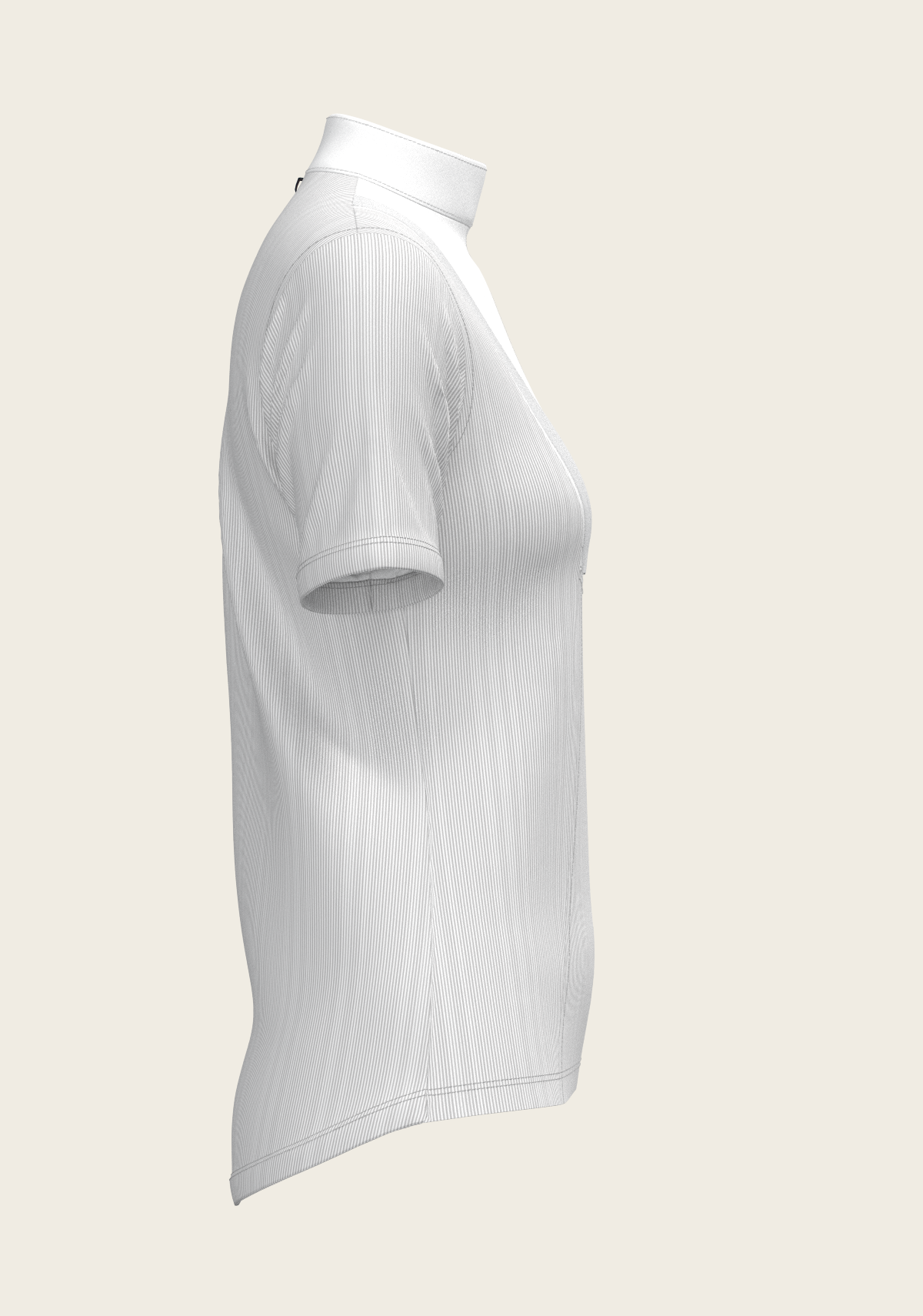  Espoir - Stripes in Grey Short Pleated Short Sleeve Show Shirt
