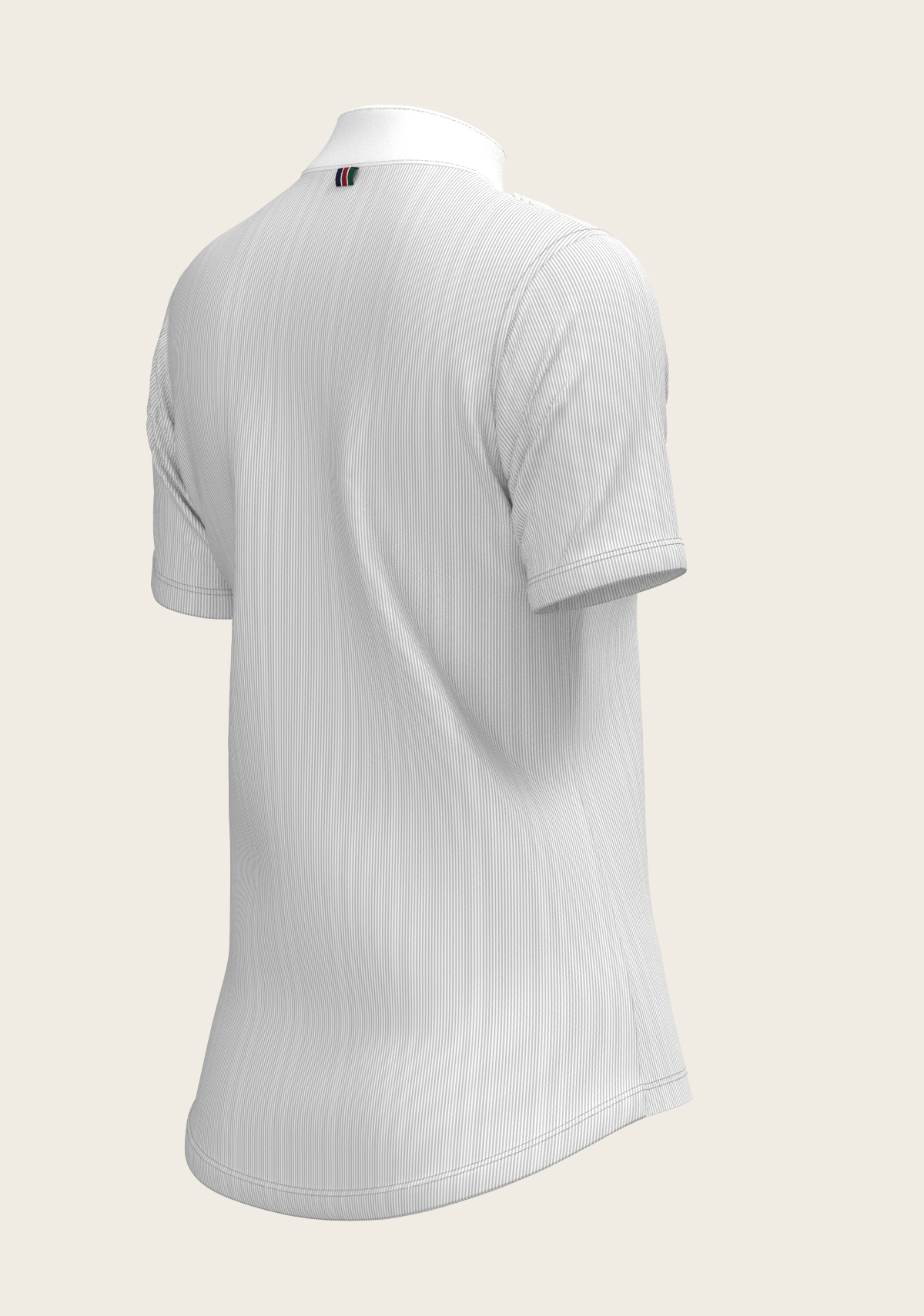 Espoir - Stripes in Grey Short Pleated Short Sleeve Show Shirt