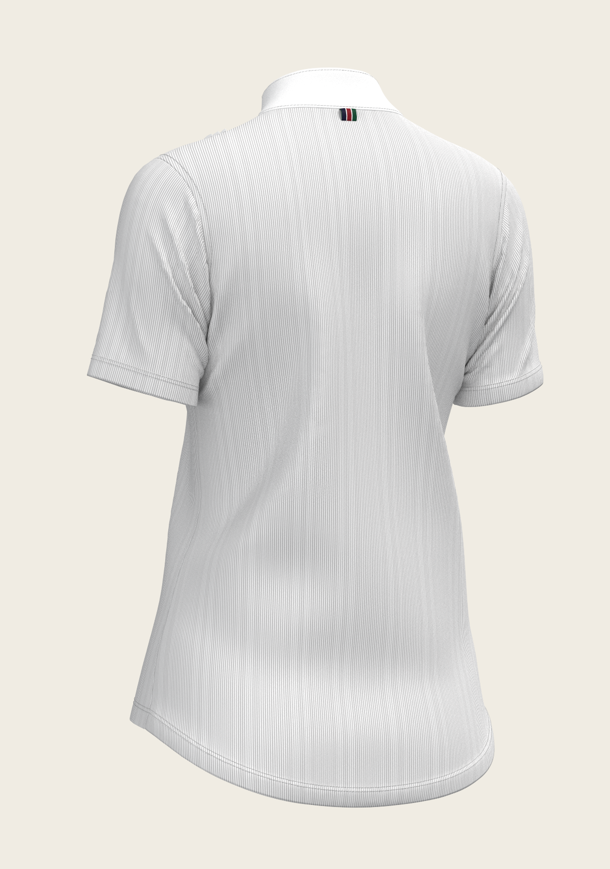  Espoir - Stripes in Grey Short Pleated Short Sleeve Show Shirt