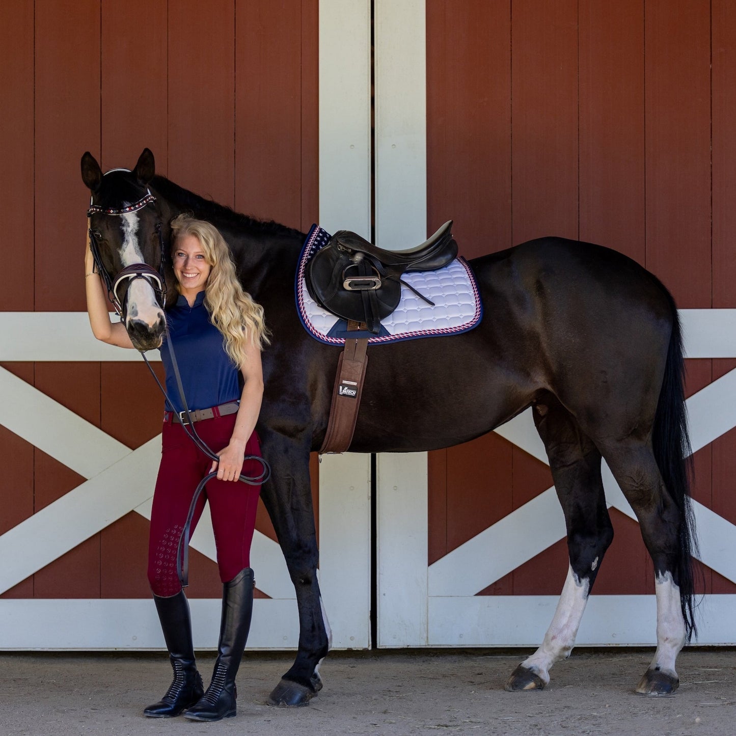 Halter Ego - Limited Edition TEAM USA Satin Classic Jump Saddle Pad