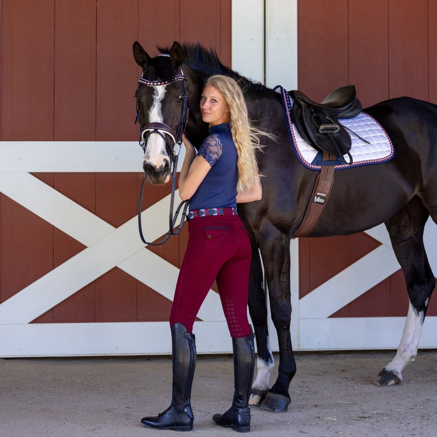 Halter Ego - Limited Edition TEAM USA Satin Classic Jump Saddle Pad