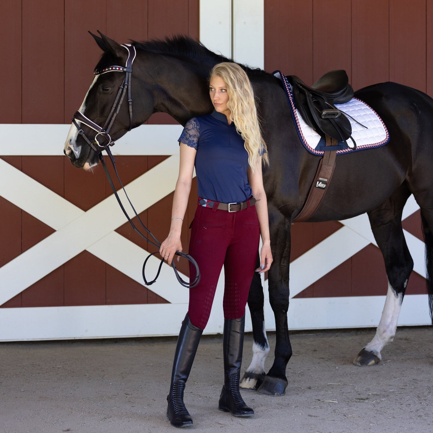 Halter Ego - Limited Edition TEAM USA Satin Classic Jump Saddle Pad