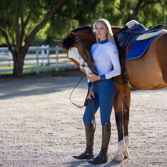 Halter Ego - Evolution Knee Patch Breeches - Cadet Blue