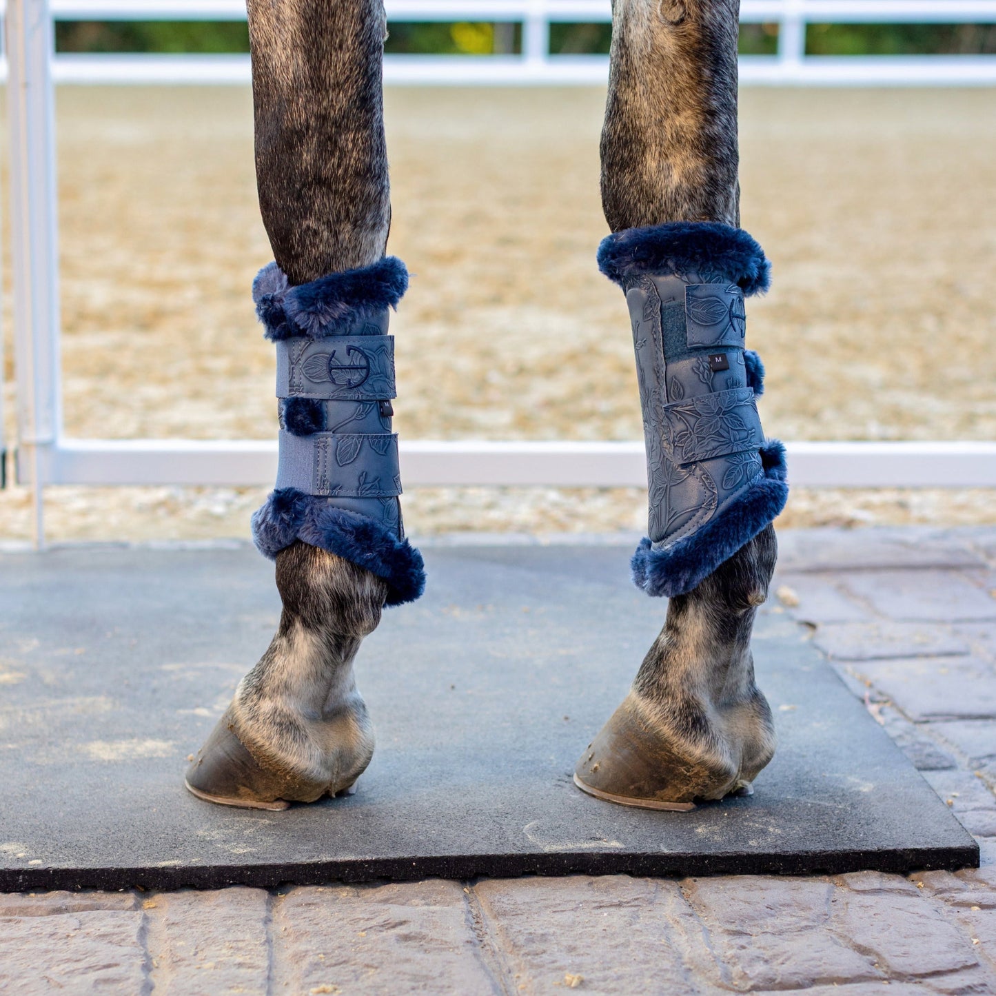 Halter Ego - Romance Collection Brushing Boots - Prussian Blue