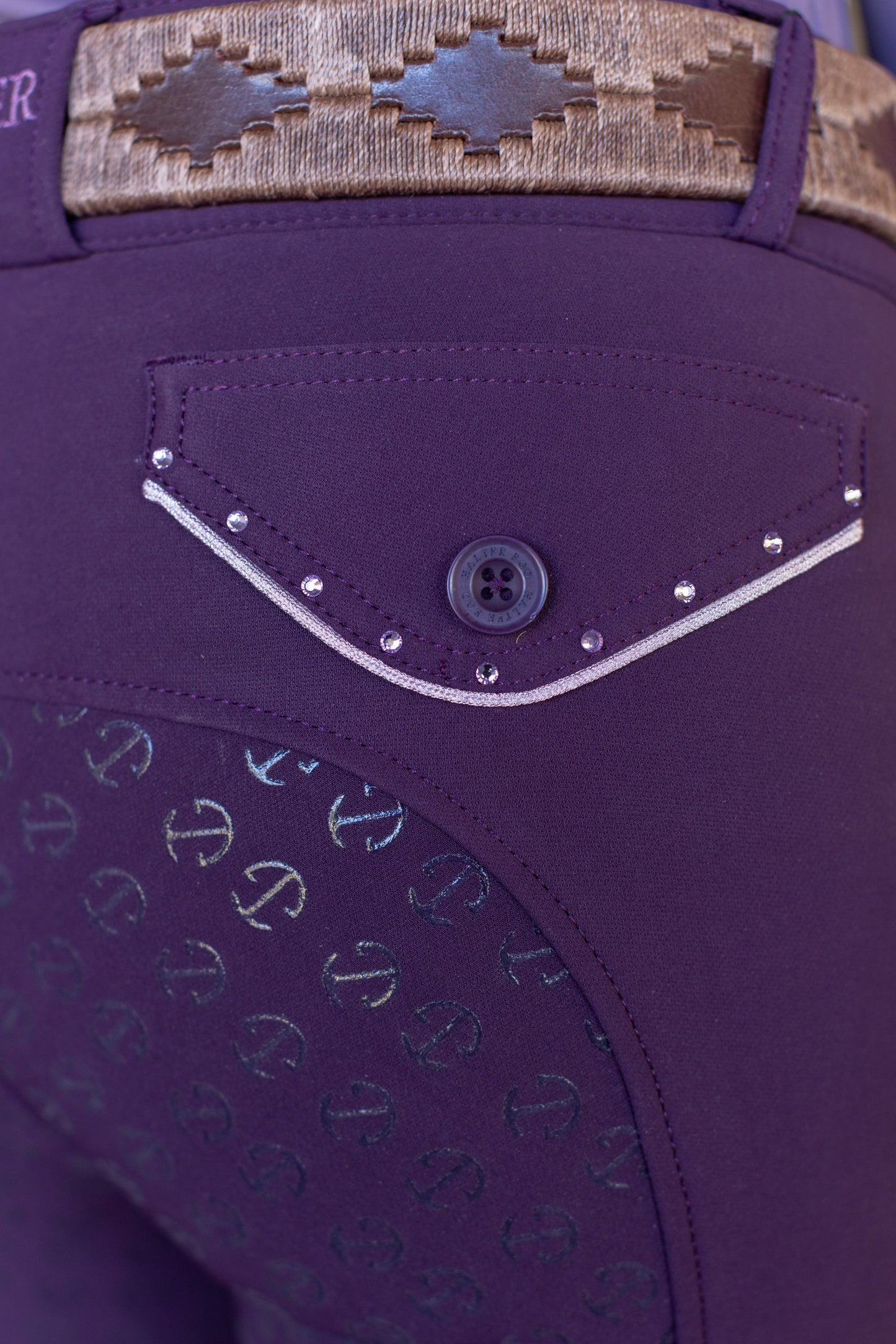 Halter Ego - Evolution Full Seat Breeches - Dark Plum - HIGH WAIST