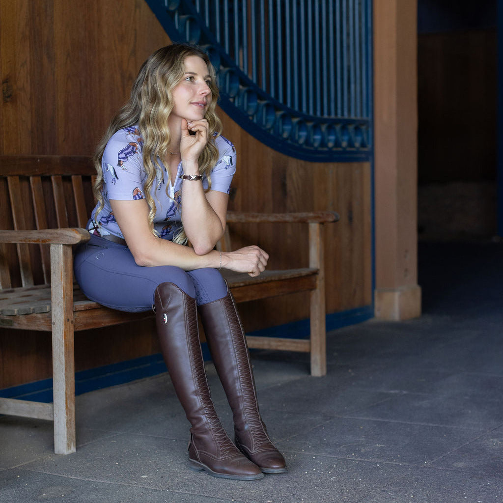 Halter Ego - Evolution Mystique Full Seat Breeches - Greystone - MID WAIST