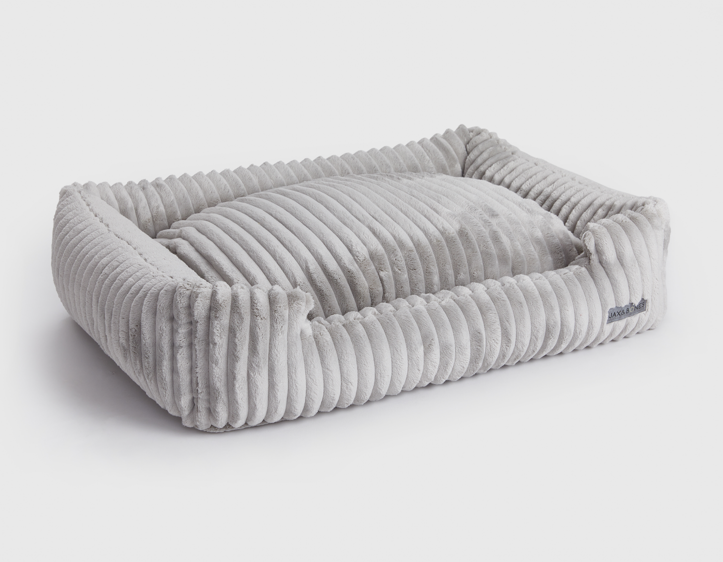 Jax & Bones - Luna Grey Corduroy Lounge Dog Bed