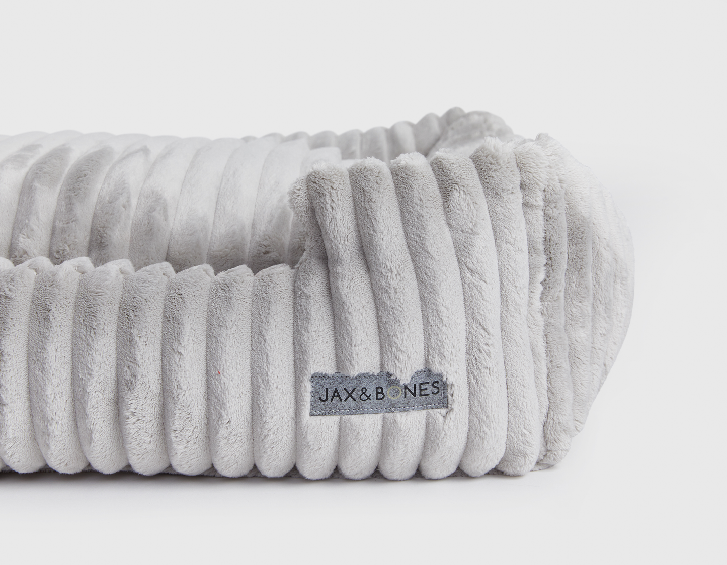 Jax & Bones - Luna Grey Corduroy Lounge Dog Bed