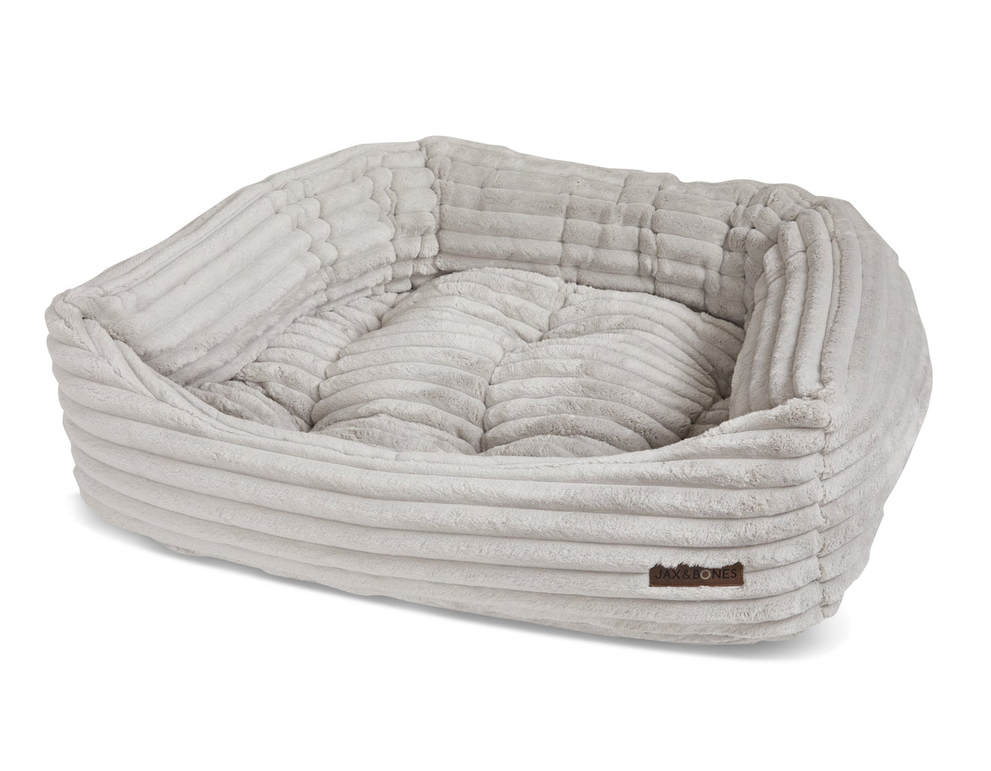 Jax & Bones - Luna Grey Napper Dog Bed with Bolsters