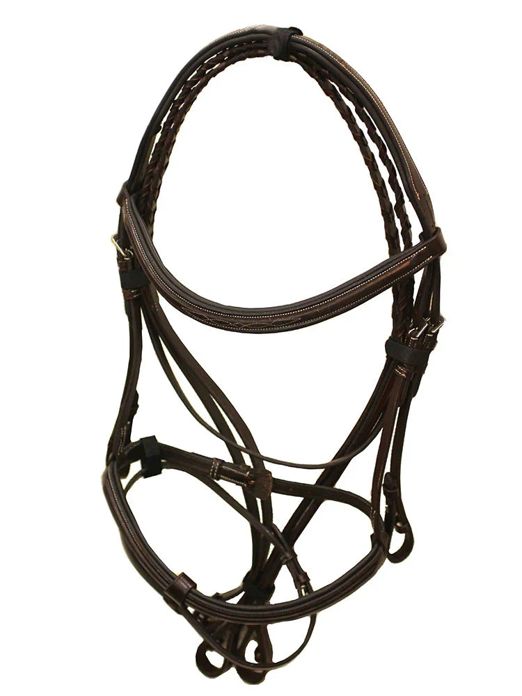 Grewal Equestrian - Marco Simone Italian Leather Monocrown Bridle